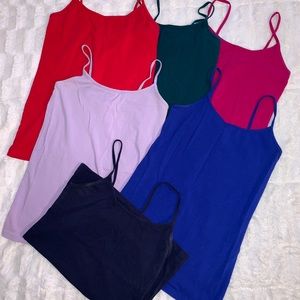 Bundle of 9 tank top camis